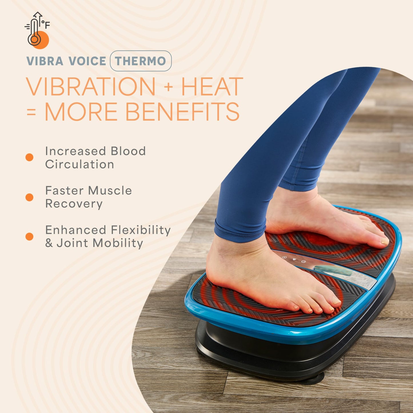 Lifepro Voice-Controlled Vertical Motion Vibration Plate for Lymphatic Drainage with Heat Therapy – Whole Body Curved Vibrating Platform for Muscle Relaxation & Recovery, 265 lb Max Load