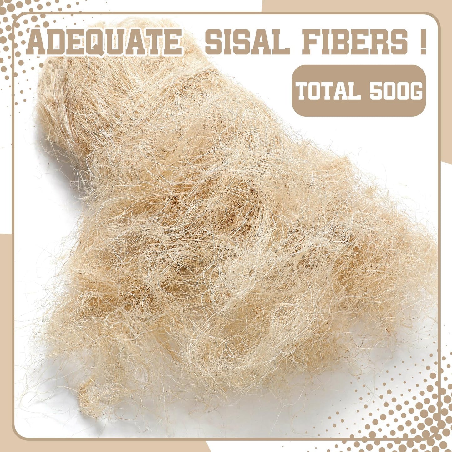 Vincreem 1.1 lb Natural Sisal Fiber for Crafts Box Filling, Decorative Basket Filler, Nest for Birds and Pets, Moss for Indoor Potted Plants, DIY Crafts Gift Box Vase Filling(Beige)