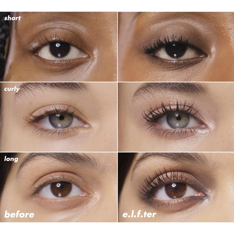 e.l.f. Incredi-Curl Mascara, Volumizing Mascara For A Bold, Lasting, Lifted Curl, Smudge-Resistant Formula, Vegan & Cruelty-Free, Dark Brown