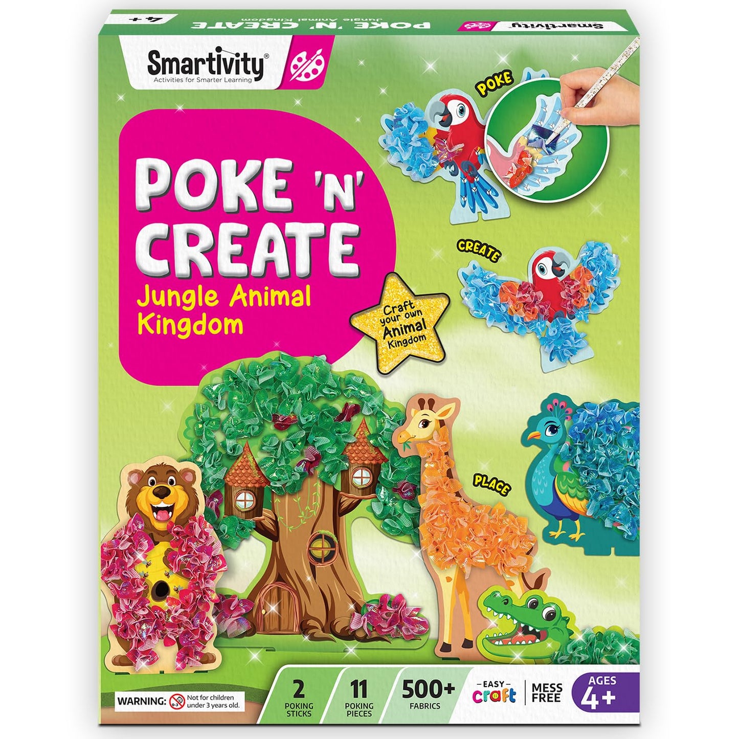 Smartivity Poke ‘n’ Create Art Kit for Kids 4 to 10 Years, Creative Christmas, Birthday Gift for Girls & Boys Age 4, 5, 6, 7, 8, 9, 10 Years Old, DIY Art & Craft Activity Kit