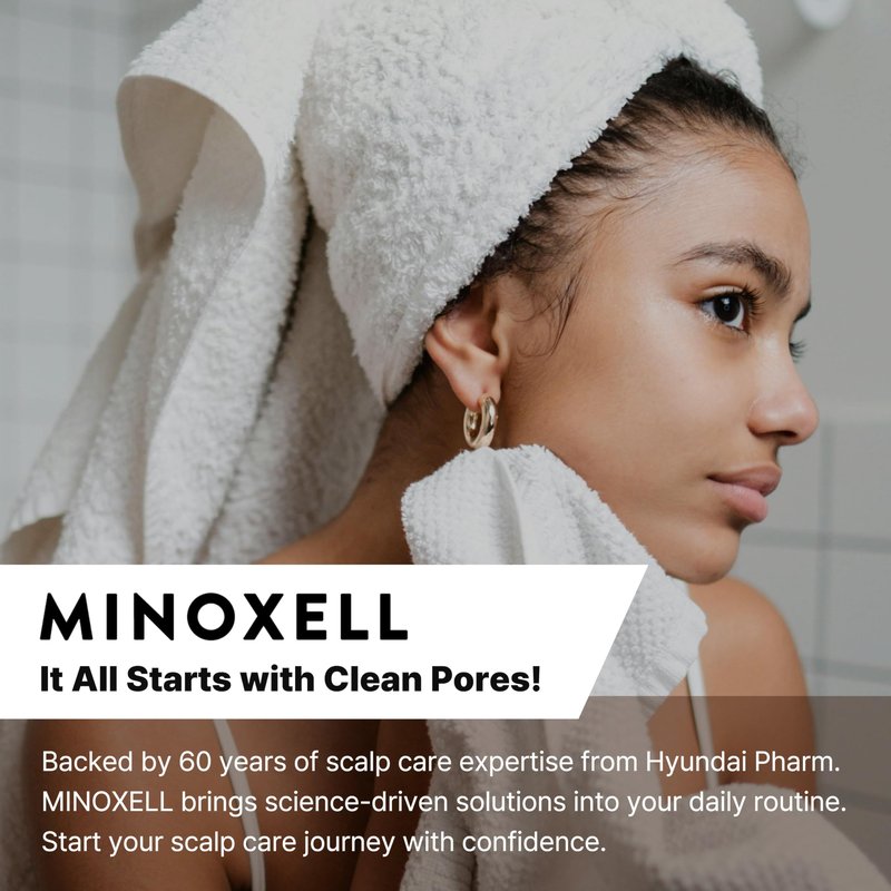MINOXELL Korean Scalp Intensive Hair Growth Serum｜Biotin & Panthenol Leave-In Ampoule for Hair Loss, Thinning Hair, Scalp Hydration & Strengthening (2.02 fl oz)