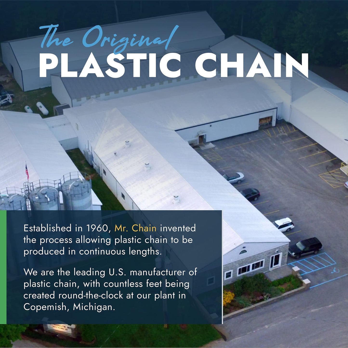 Mr. Chain Plastic Barrier Chain, White, 1.5-Inch Link Diameter, 25-Foot Length (30001-25)