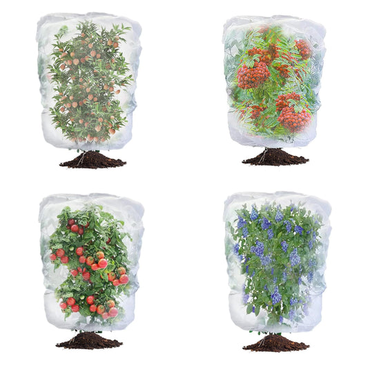 afzdby Garden Mesh Netting with Drawstring,Plants Cover Protection from Anti Birds,Bugs,Cicadas,and Insects-Pest Barrier Bag for Blueberry Bushes,Citrus,Tomatoes,Vegetables,Fruit Tree and Orange