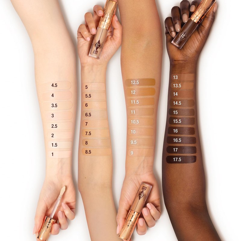 Charlotte Tilbury AIRbrush Flawless Blur Concealer - Concealer for Dark Circles, Blemishes & More - Hydrating, Full Coverage with a Natural Matte Finish - 6 Medium