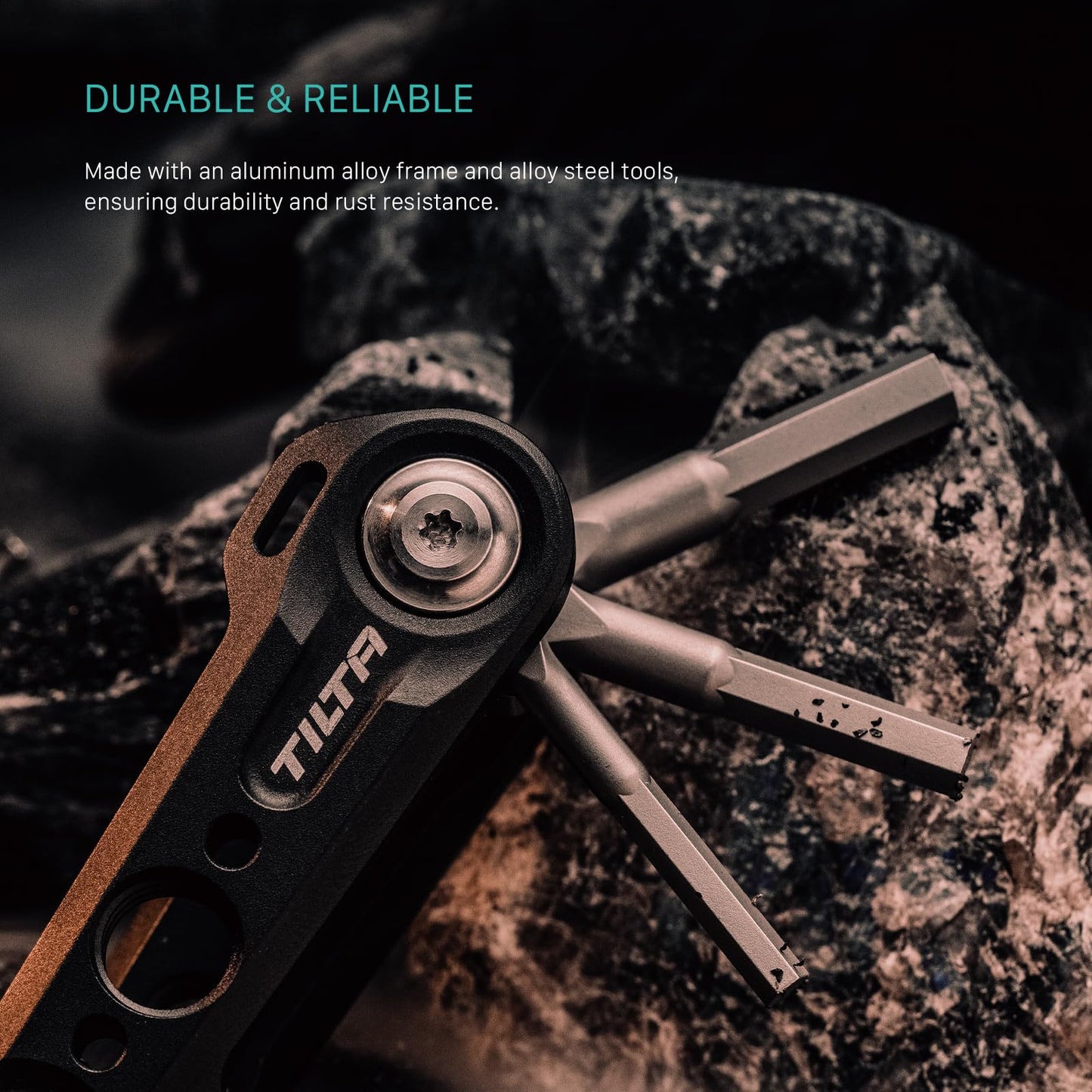 Tilta Multi-Functional Mini Tool Kit | Features Allen Keys and Screw Drivers | Compact & Lightweight | Compatible with Most Cages & Camera Systems (Black) TA-MMT-B