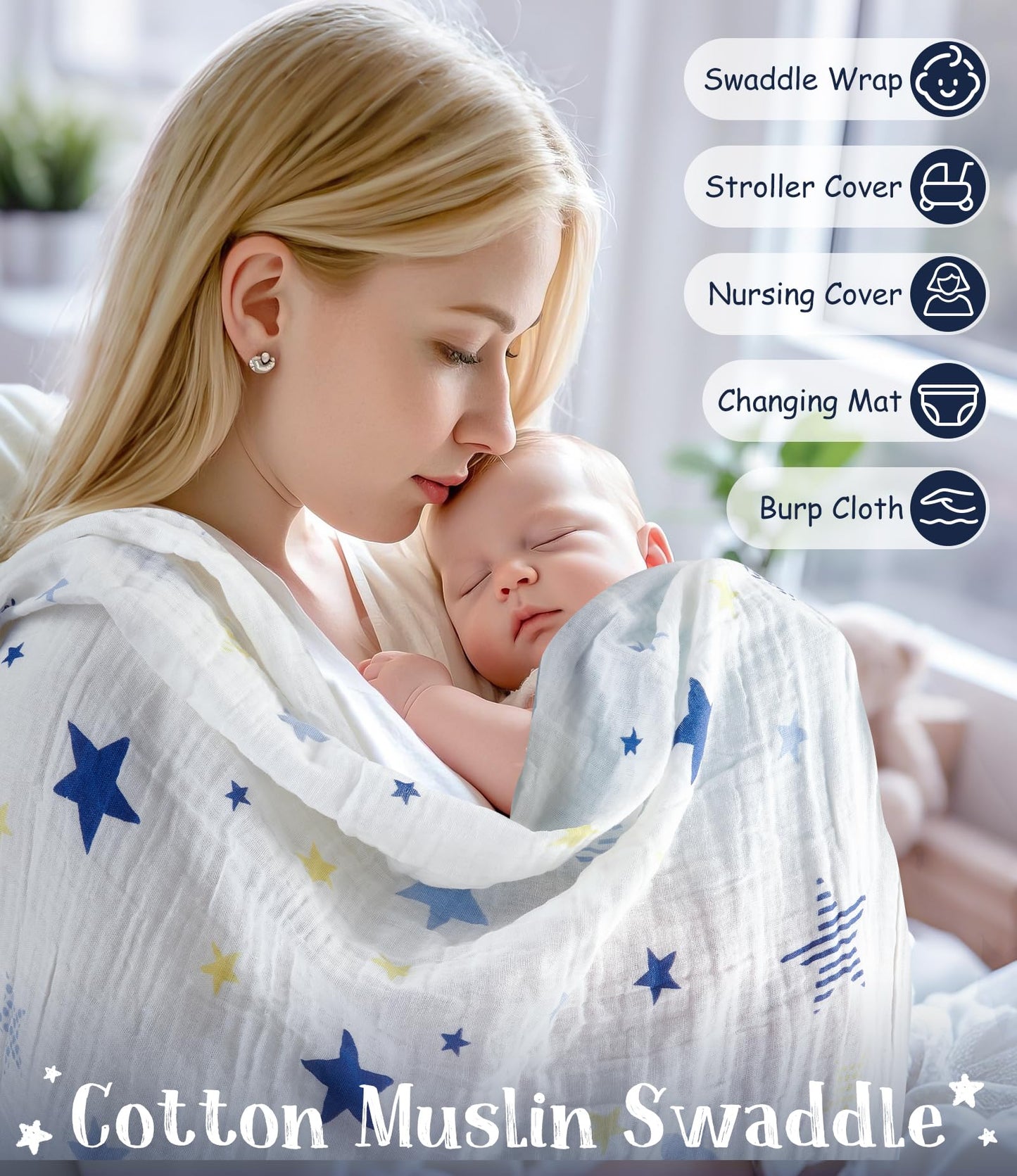 Golray Baby Boy Gifts for Baby Shower, 9pcs Newborn Essential with Fox Lovey/Blanket/Onesie/Wooden Rattle/Socks/Bib/Suitcase, Welcome Baby Gift Box Gender Reveal Infant Boy Gift Basket Set 0-6 Month