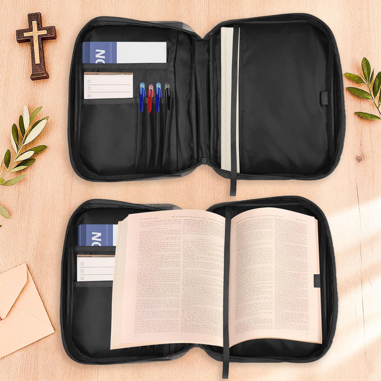 Bible Cover Case for Men - Christian Gifts for Men, Man of God Bible Verse Gift, Religious Birthday Gift, Spiritual Inspirational Catholic Gifts, Bibles Carrying Book Cases for Man of God