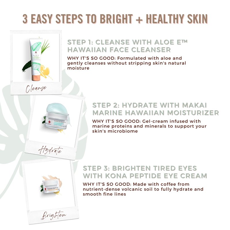 Hanalei Kona Peptide Eye Cream with Caffeine – Reduces Wrinkles, Puffiness, Dark Circles, Hydrating, Smoothing, Revitalizing Formula with Hawaiian Botanicals and Peptides – Cruelty-Free, Vegan, 0.5 oz