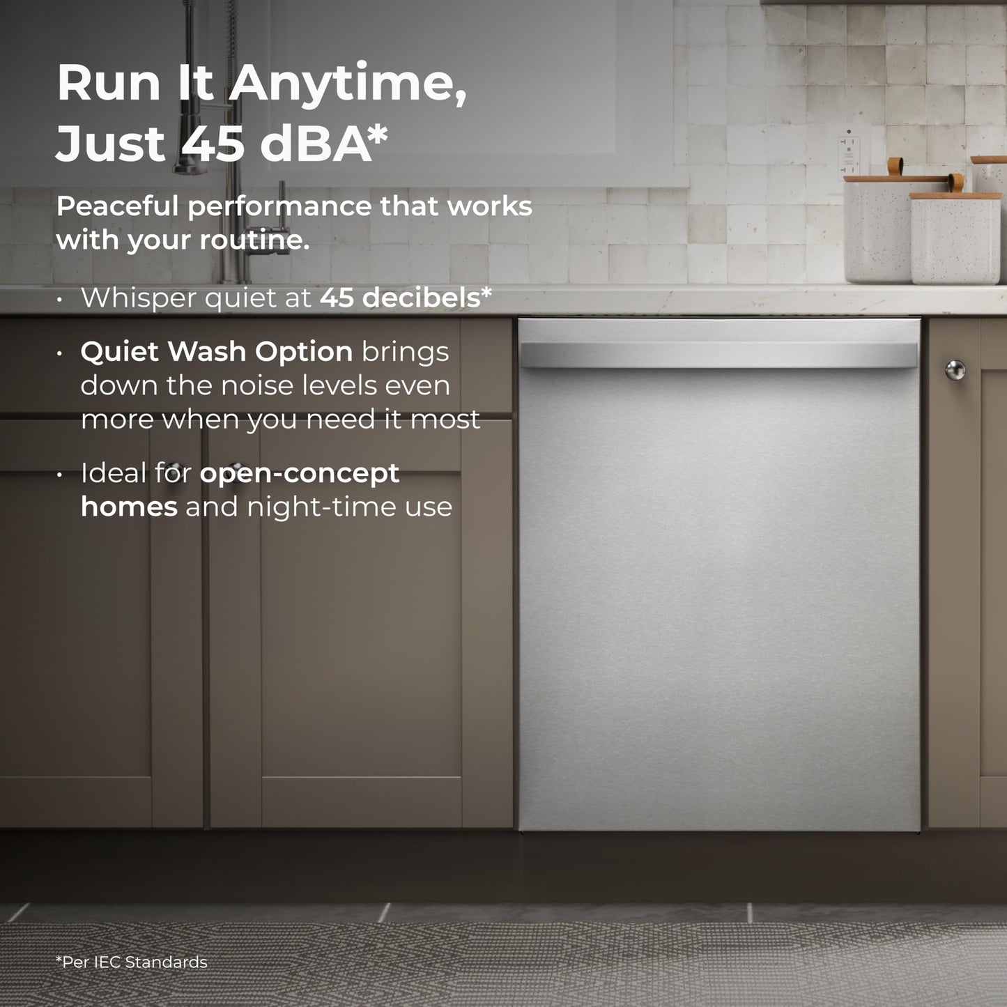 Kenmore 24" Built-In Dishwasher - UltraWash Plus, EasyFlex Third Rack, TurboDry, SmartWash & Reach-Thru Handle - 15 Place Settings - 45 DBA - ENERGY STAR Certified - Stainless Steel