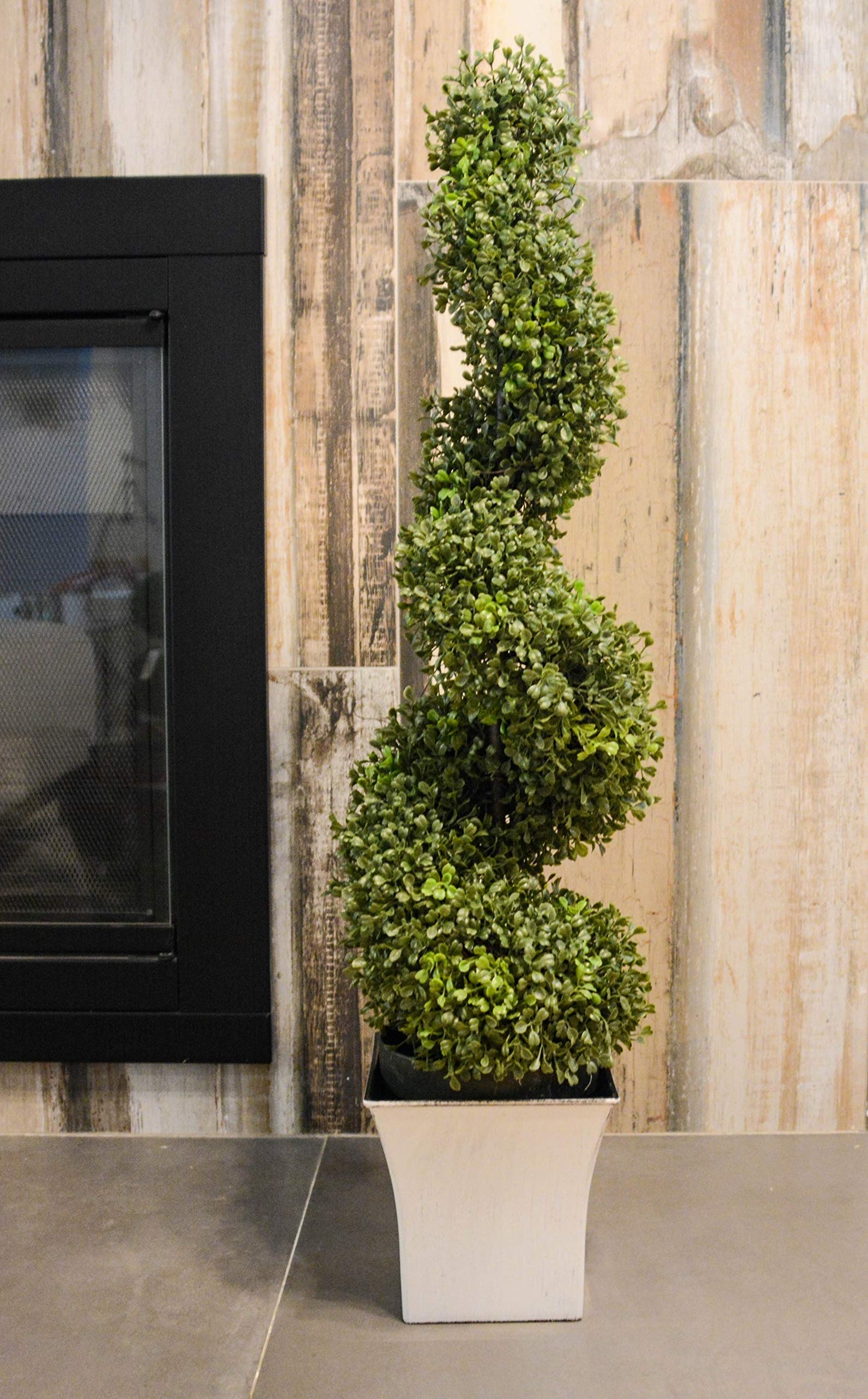 Admired by Nature Hand Painted Brown and Black 7" H Square Plastic Pot - for Home Decor, Gardens, Indoor Plants, Organization, Storage- Brown & Black
