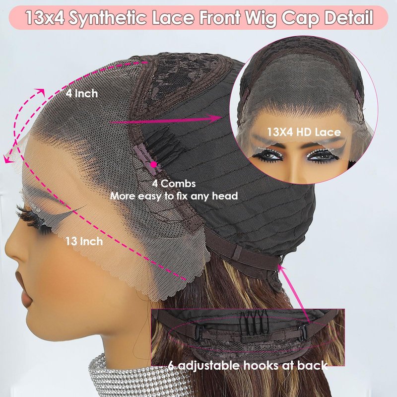 Ruiieea Synthetic Lace Front Wig722