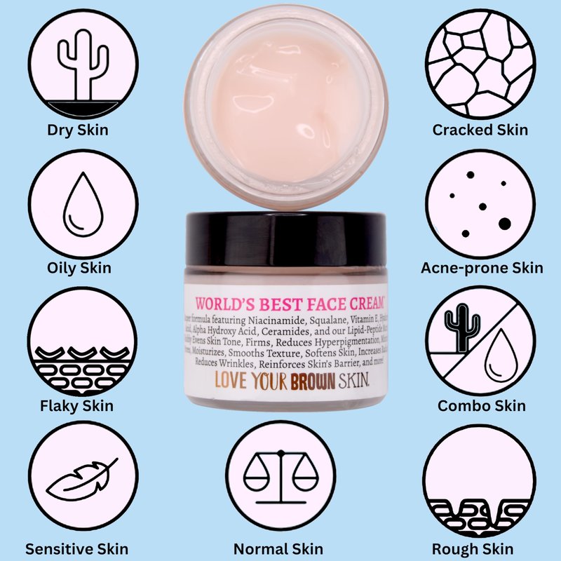 Beauty Of The Nile World’s Best Face Cream™ for Skin-of-Color, Anti Aging Reverse Signs of Aging Hydrates Niacinamide Squalane Hyaluronic Acid, 2 oz