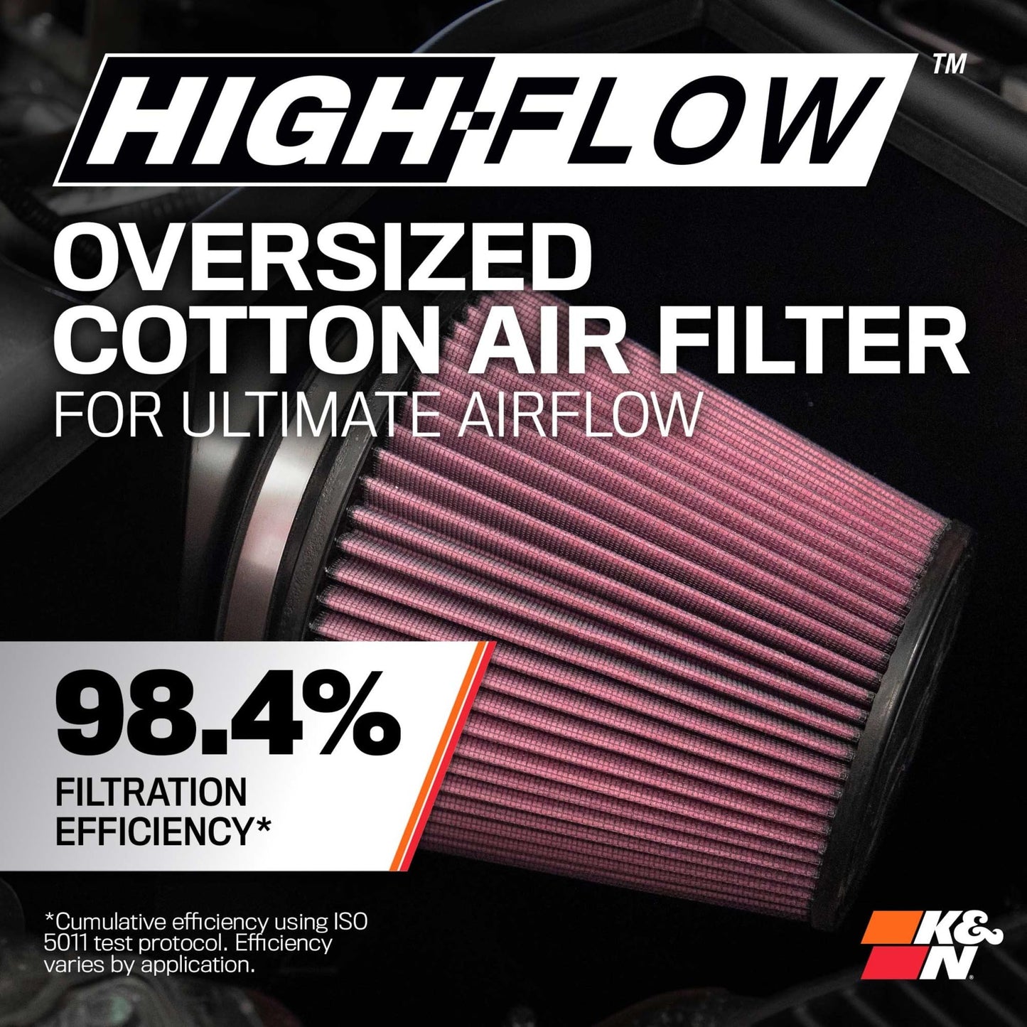 K&N Cold Air Intake System: High-Flow Air Filter, Increase Performance & Towing: Compatible with 2014-2020 Chevy/GMC/Cadillac Silverado 1500, Suburban, Tahoe, Sierra 1500, Yukon, Escalade, 63-3082