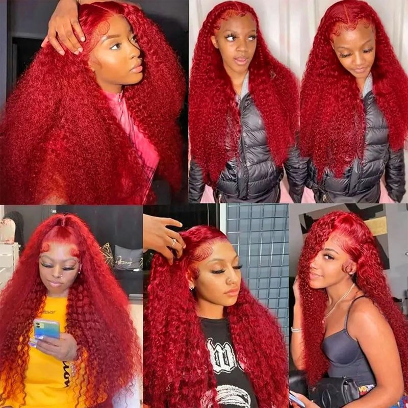 Red Curly Human Hair Bundles 28 Inch Kinky Curly Single Bundle Human Hair Light Red Color Unprocessed Native Virgin Hair 100g Total Double Weft Human Hair Extensions for Women