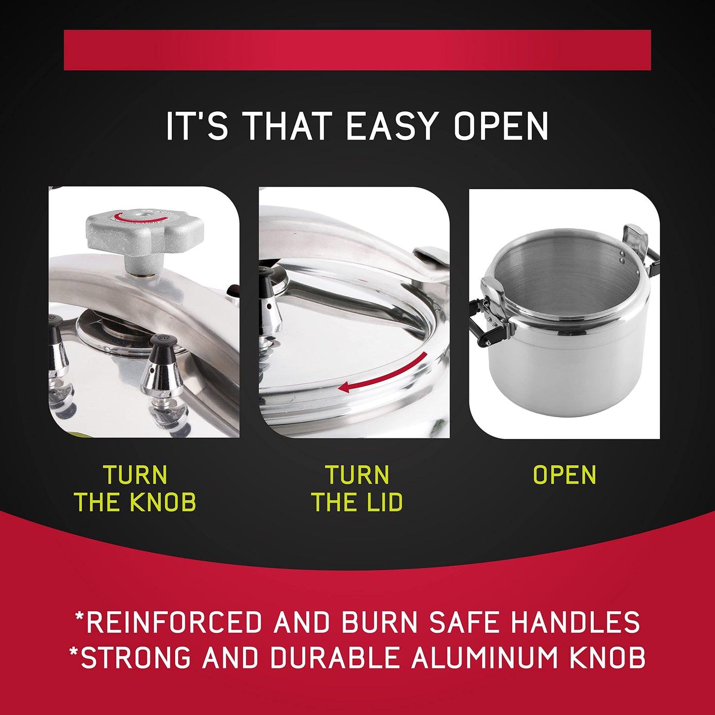 Universal (Extra Large) 53-Quart Aluminum Pressure Cooker for Professional Use – Commercial-Grade, 2 Safety Valves, Reinforced Handles, Easy-Open Lid, – Ideal for Large Kitchens, and Restaurants