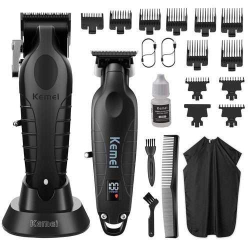 KEMEI Hair Clippers for Men, Professional Clippers and Trimmers Set, Cordless Zero Gap Trimmer for Men with LED Display, 11 Guide Combs, Mens Gifts…