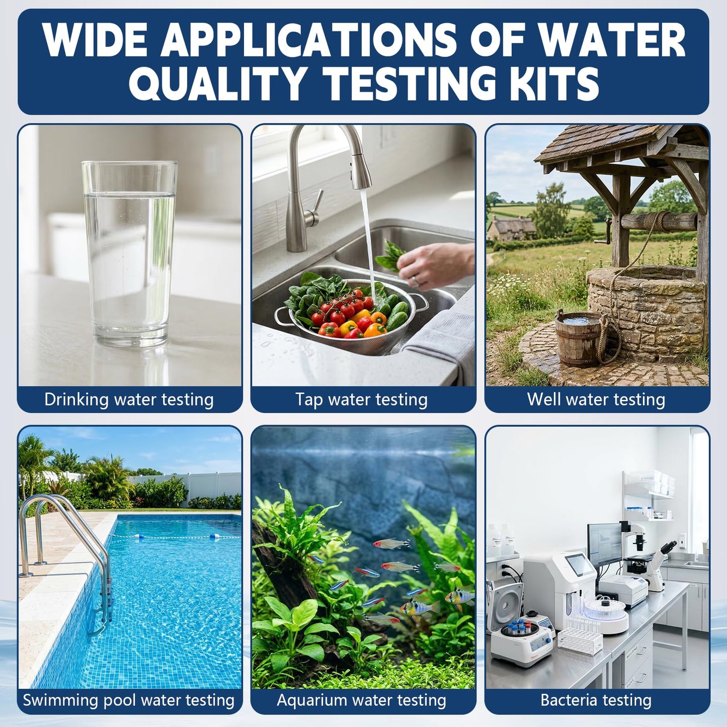 All-New 23 in 1 Drinking Water Testing Kit 158 Strips,Well Water Testing Kit & Water Test Strip for House Water for Hardness，Chlorine,Copper,Iron,Lead,pH and More
