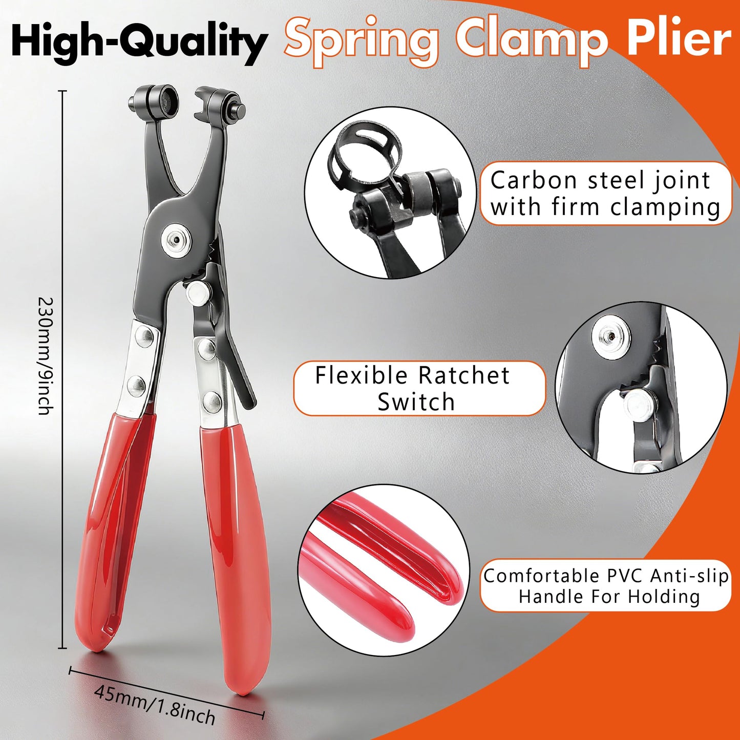 352Pcs 6-25mm Spring Band Hose Clamps Kit with 3 Essential Tools,Constant Tension Steel Clamps for Fuel Lines,Automotive,Silicone Tubes,Radiator Hoses