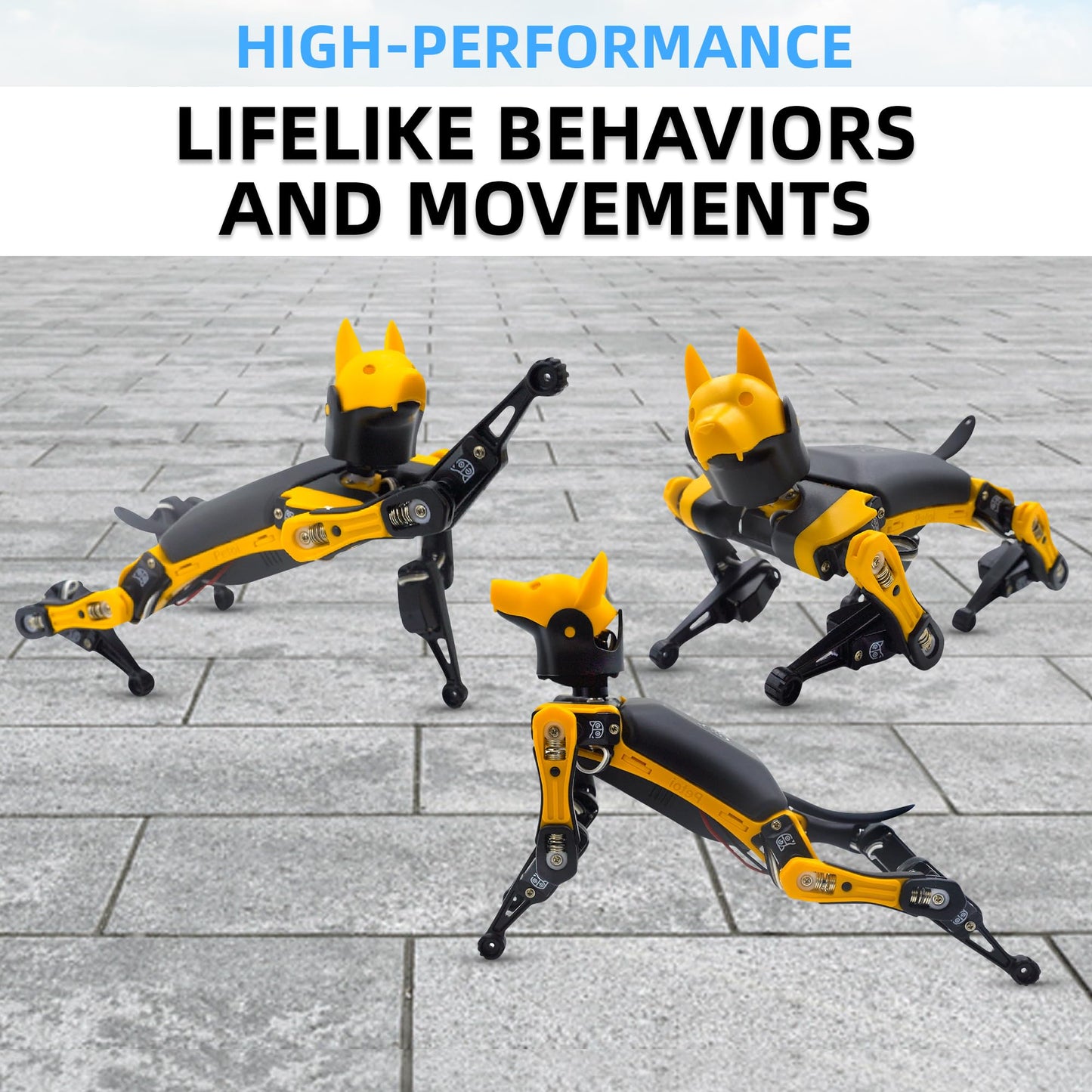 Petoi Programmable Robot Dog Bittle X V2 Alloy Servo (Pre-Assembled) | Coding Smart Robot Dog Kit, Voice Controlled, Quadruped Interactive Robot for Kids, Open Source, STEM & Robotics Education