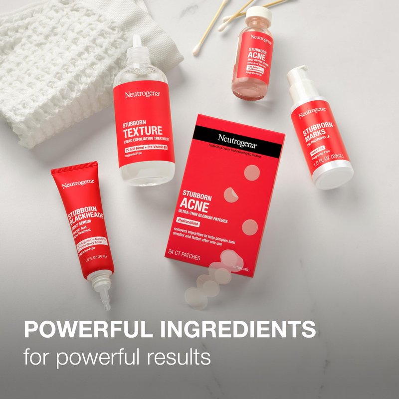 Neutrogena Stubborn Acne AM Face Treatment with 2.5% Micronized Benzoyl Peroxide Acne Medication, Oil-Free Daily Facial Treatment Reduces Size & Redness of Breakouts, Paraben-Free, 2.0 oz