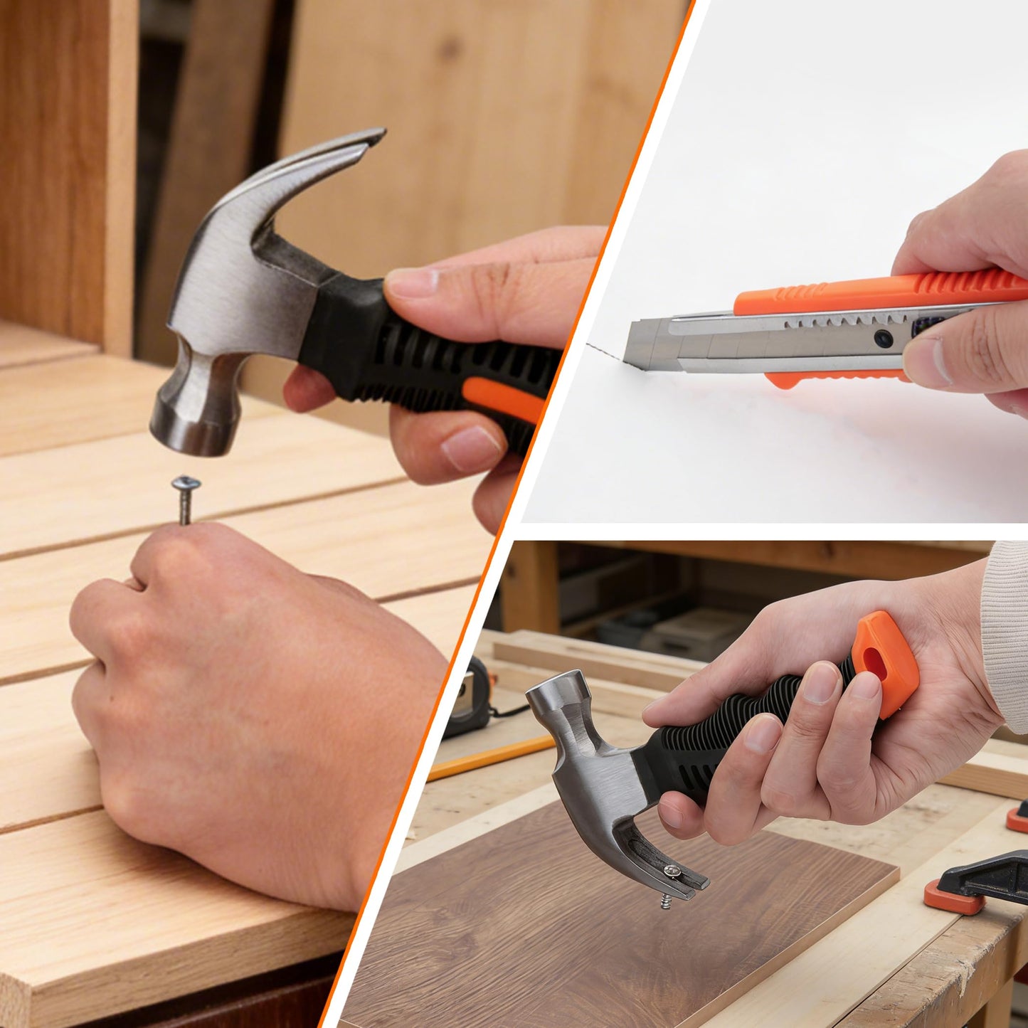 CARTMAN 150-Piece Household Tool Set with 8V Cordless Drill Driver Kit, Complete Hand Tool Set for Home Maintenance, DIY Projects, Orange