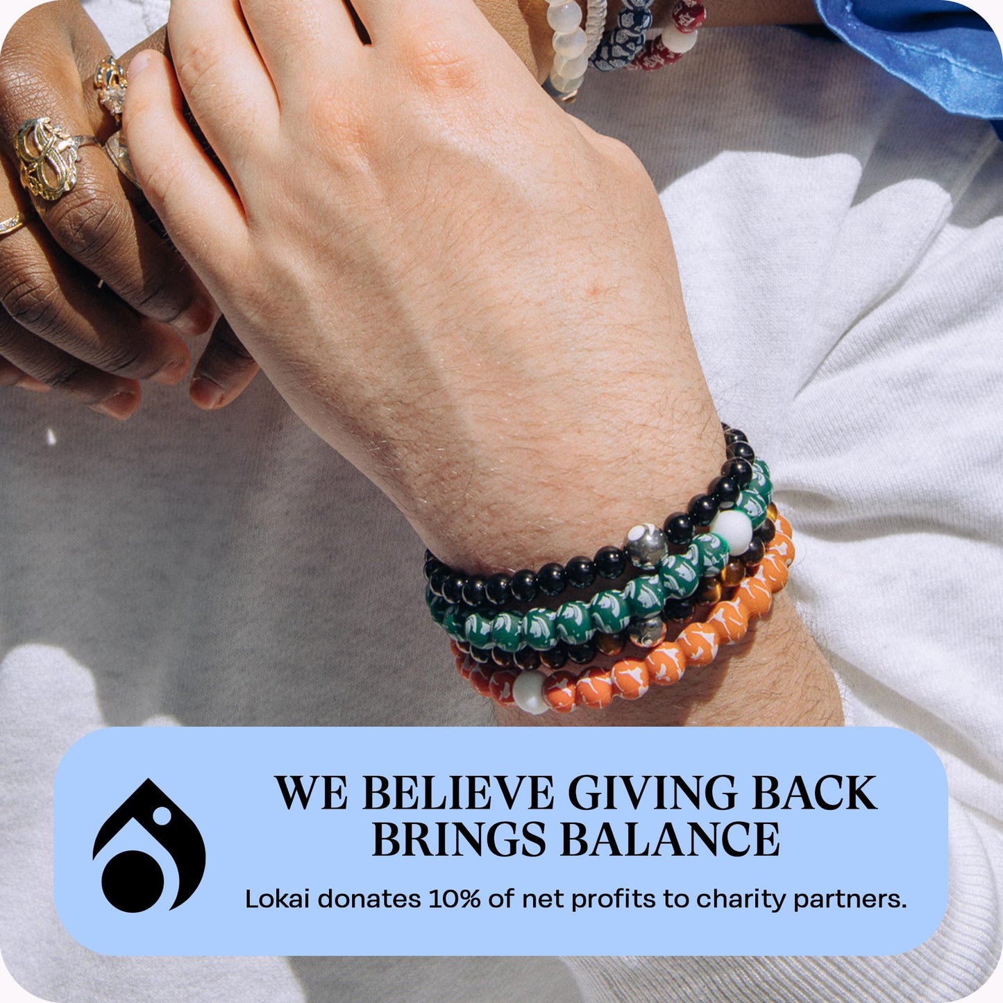 Lokai Collegiate Silicone Beaded Bracelet for Women & Men, Clemson University - Medium, 6.5 Inch Circumference - Silicone Jewelry Fashion Bracelet Slides-On for Comfortable Fit