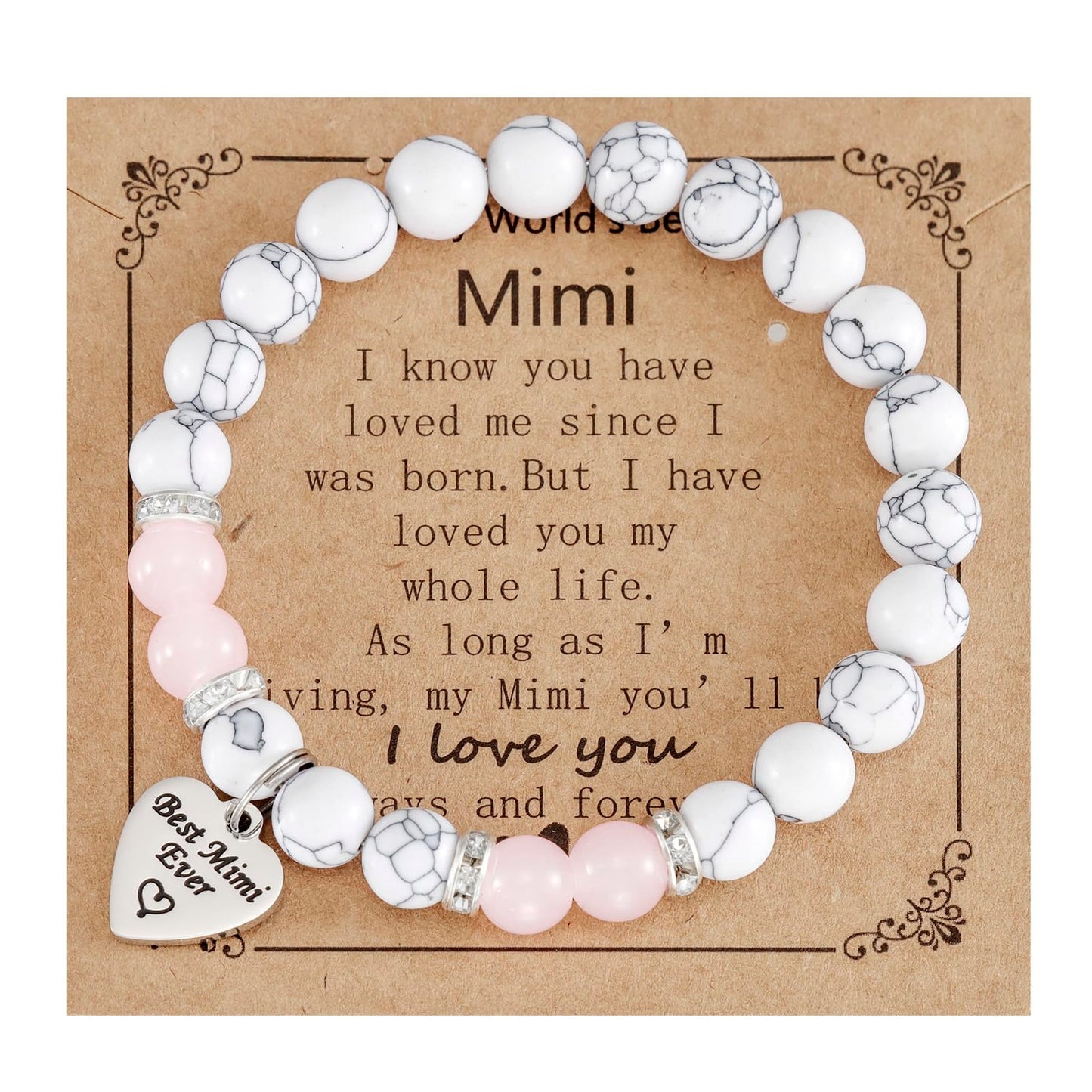 Kivosliviz Mimi Jewelry for Women Gifts from Granddaughter Best Grandma Mothers Day Mimi Bracelet