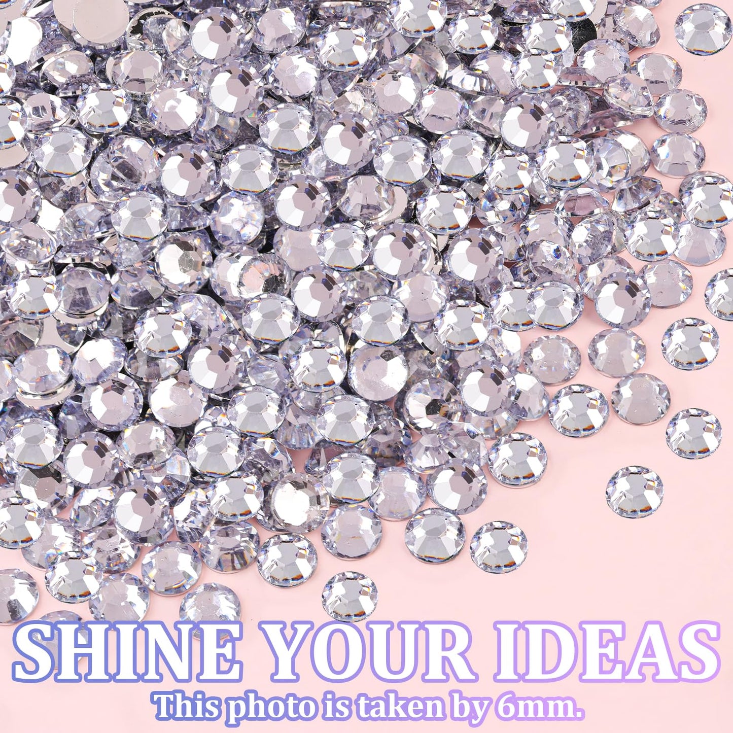 32000Pcs Resin Rhinestones for Bedazzling, Silver Clear Flatback Gems for Diamond Art, Crystal Bedazzler Kit with 3Pcs 10ml B7000 Jewelry Glue for Nail Art Crafting Clothing Book Makeup