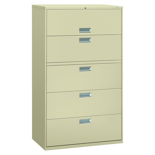 HON 695LL 600 Series 42-Inch by 19-1/4-Inch 5-Drawer Lateral File, Putty