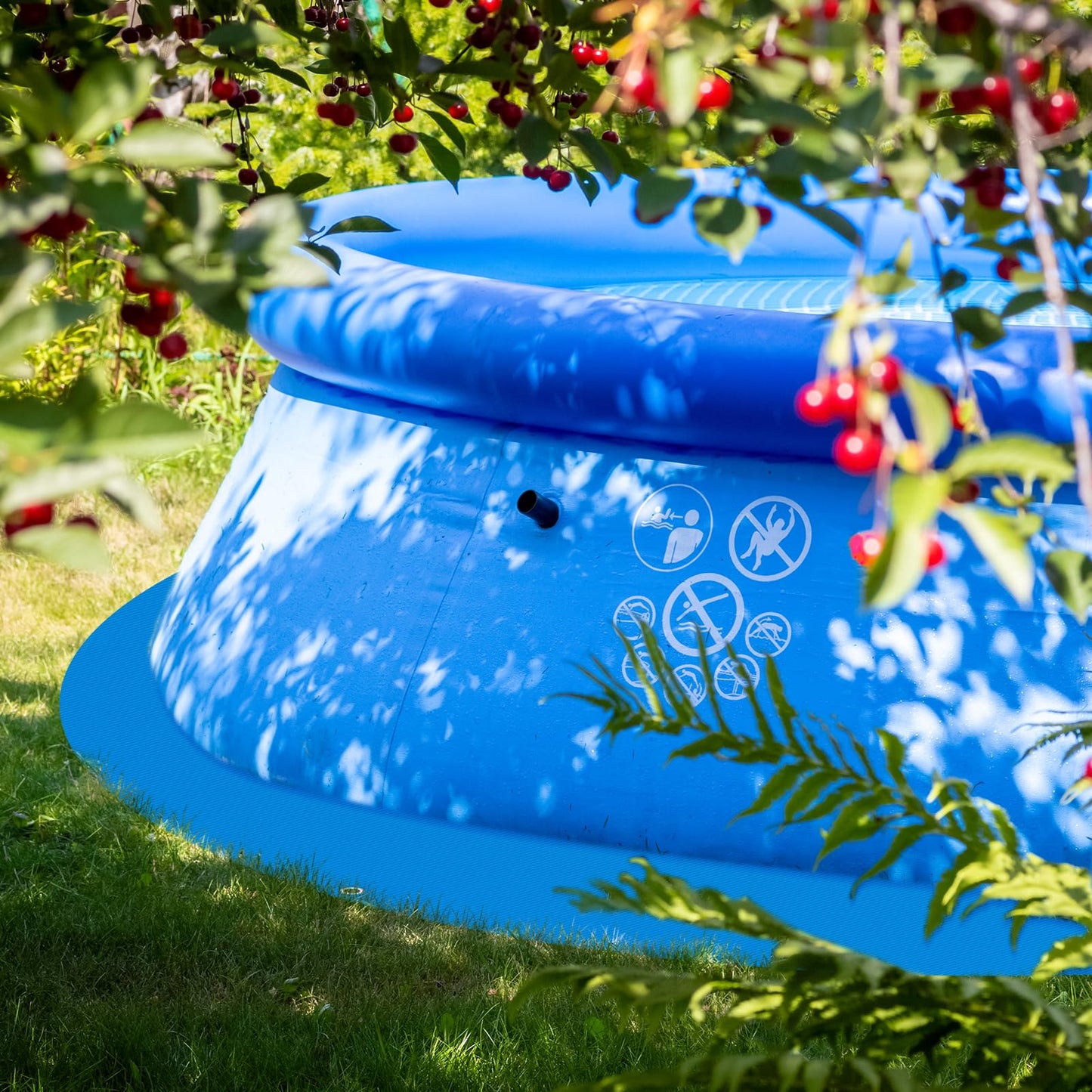 16 x 16 Ft Swimming Pool Ground Cloth Round Swimming Pool Tarpaulin Tarp for Above Ground Swimming Pools Heavy Duty Pool Ground Mat Protector Pad Prevents Punctures