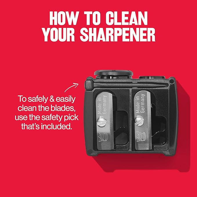 Revlon Universal Points Sharpener for Wooden & Plastic Makeup Pencils, Fits Small to Large Sizes, Easy to Clean, 1 Count
