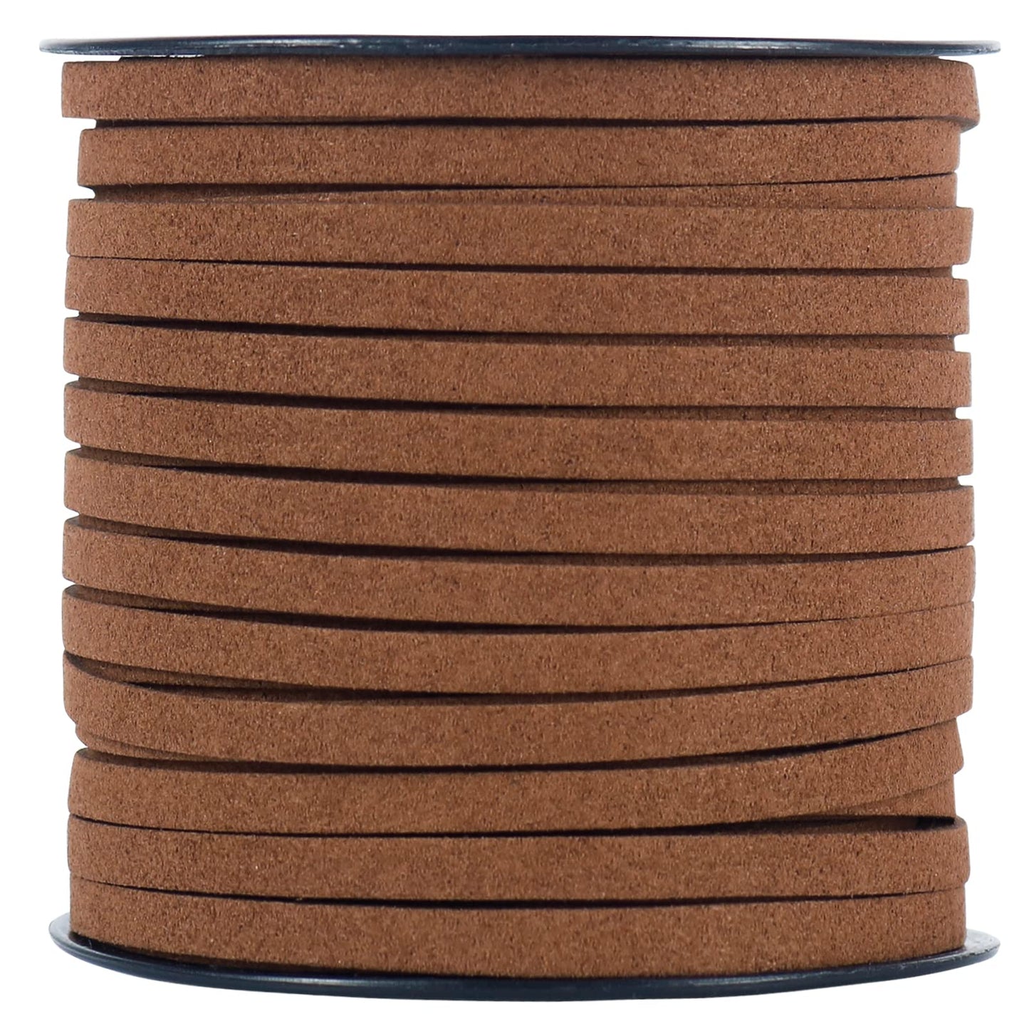 Tenn Well Leather String, 100 Yards 2.6mm Flat Suede Cord, Faux Leather Cord for Jewelry Making, Necklaces, Bracelets, Dream Catchers and DIY Crafts (Brown)