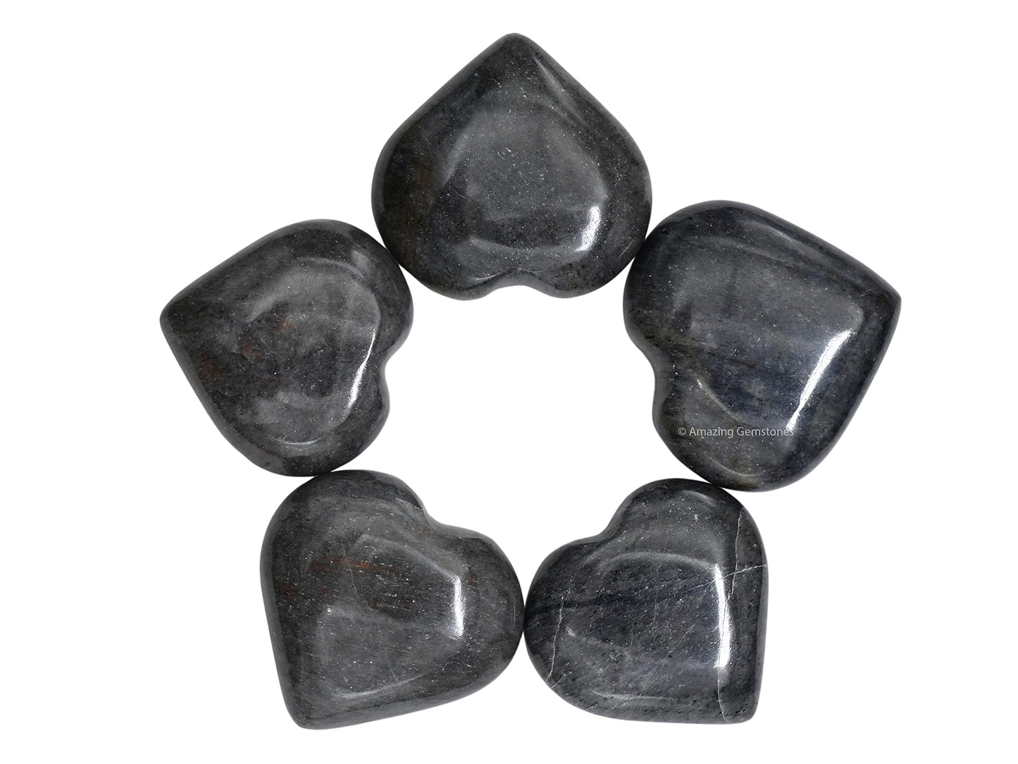 Amazing Gemstone Blue Aventurine Crystal Heart Palm Stone - Pocket Massage Worry Stone for Natural Body Chakra Balancing, Reiki Healing and Crystal Grid