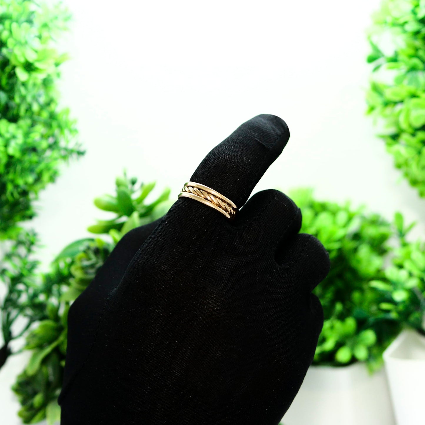 Krishnaa Jewels Pure Copper Classic HandCrafted Band Ring Gift Jewelry for Men and Women (4)
