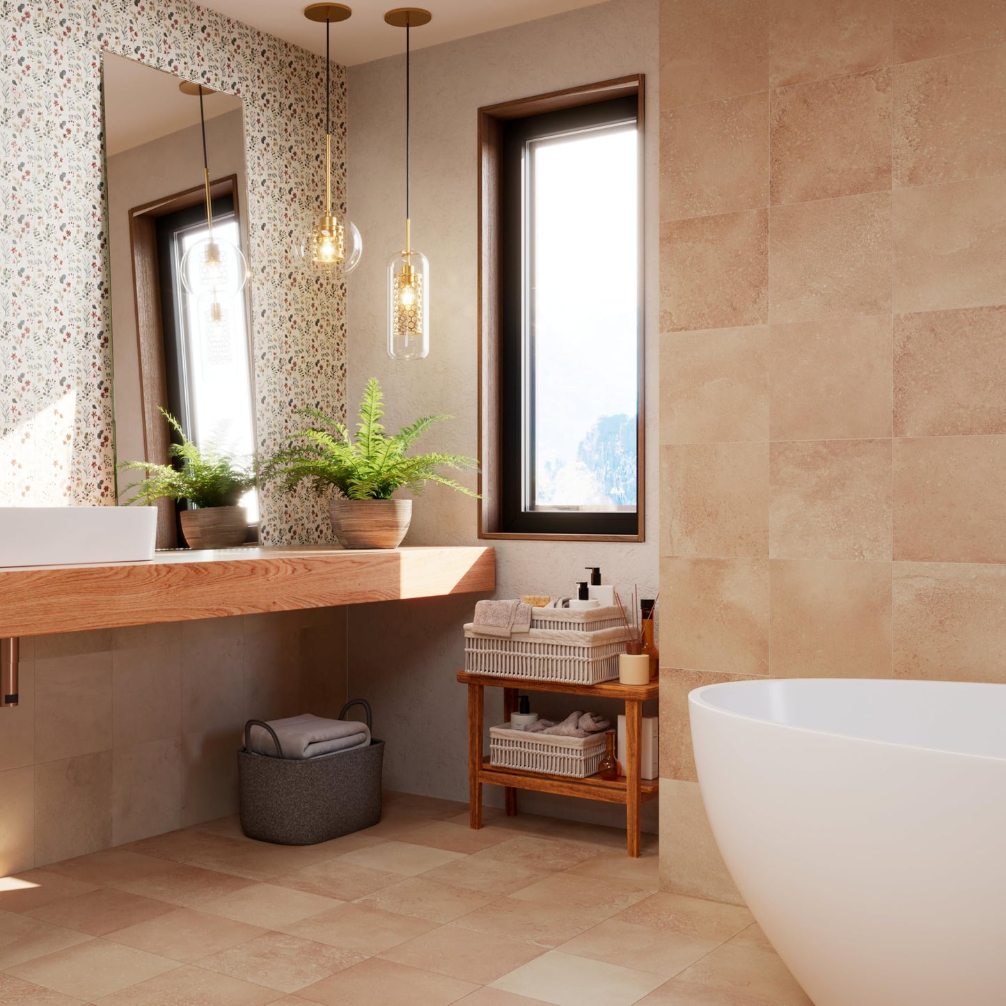 Atlas Cotto 9-3/4" x 9-3/4" Porcelain Floor and Wall Tile