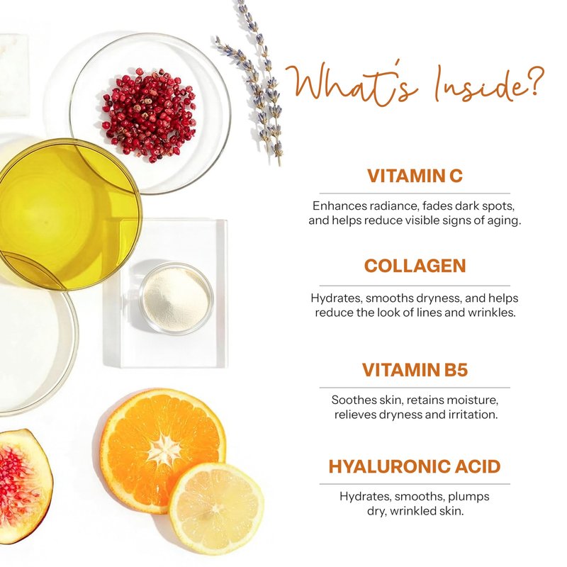 Skin Aesthetics Vitamin C & Collagen Set – Dermatologist Tested, Anti Aging, Korean Skin Care – Firms, Smooths, Hydrates and Revitalizes Tone – Vegan, Clean Beauty – Moisturizer, 5 Mask & 5 Eye Pads