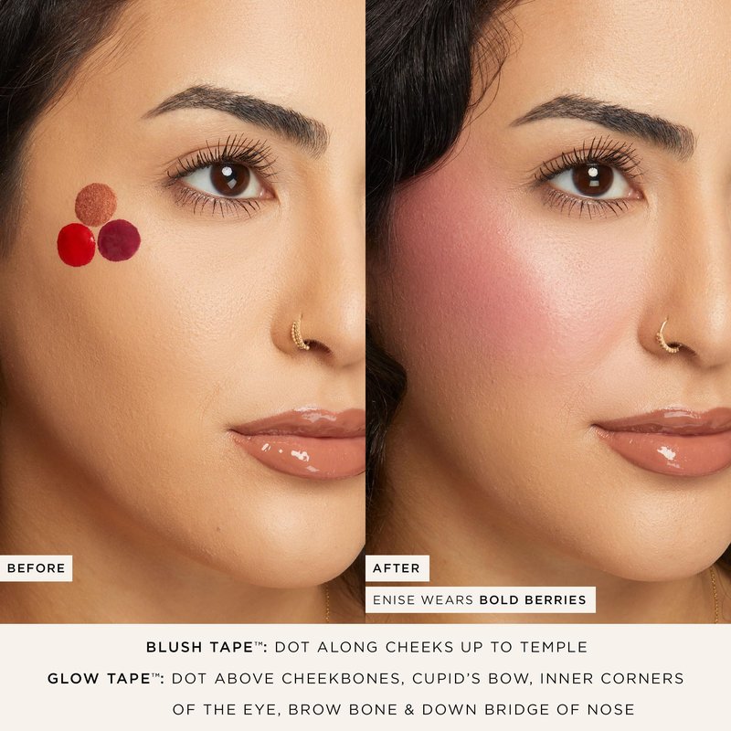 tarte blush tape & glow tape trio set – Blush & Highlighter Duo with Buildable Mineral Pigments & Shea Butter for Hydrating Radiant Cheek Glow, Vegan & Cruelty-Free, travel size, berries