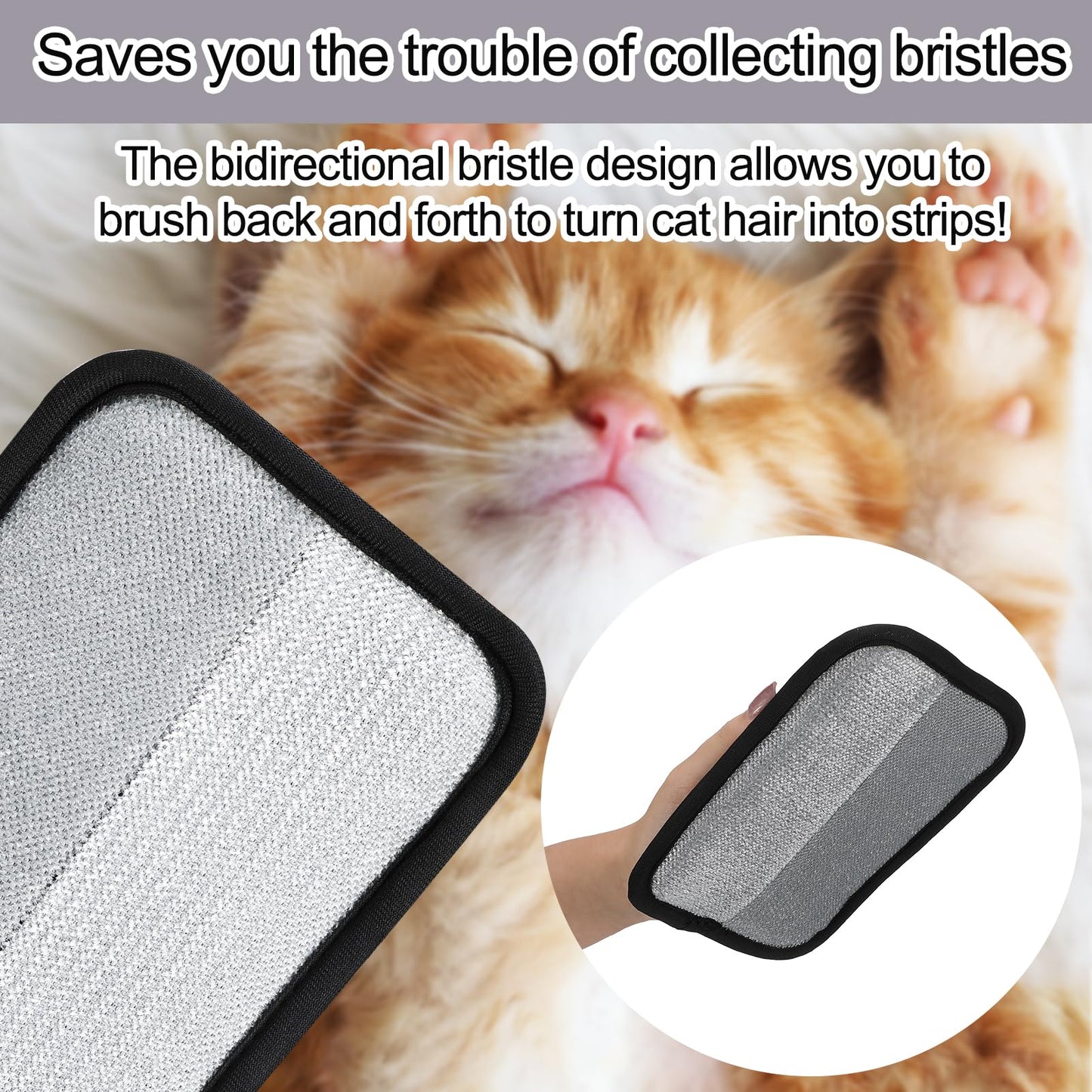 Guiqulai 3 Pcs Pet Hair Remover Gloves Reusable Electrostatic Cat Dog Hair Remover Glove Pet Hair Removal Tool for Couch Furniture Curtain Carpet