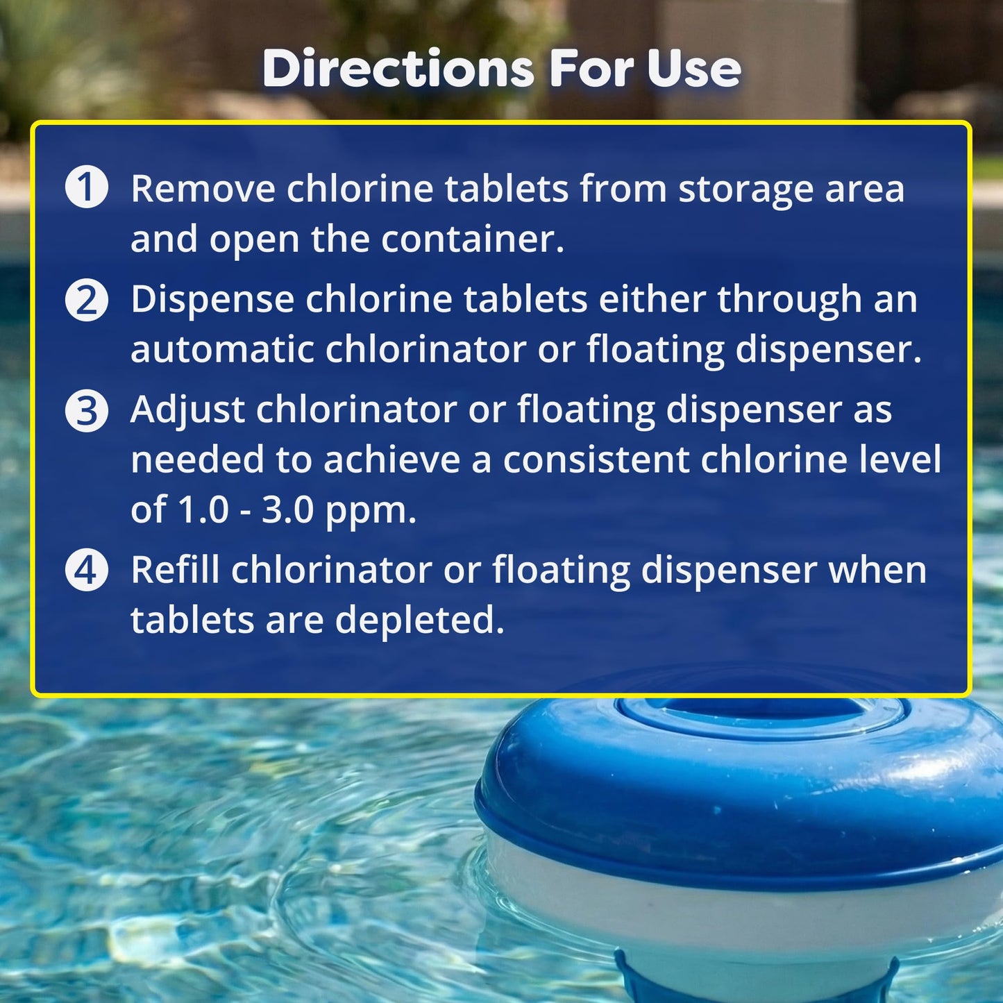 In The Swim 3 Inch Stabilized Chlorine Tablets for Sanitizing Swimming Pools - Individually Wrapped, Slow Dissolving - 90% Available Chlorine - Tri-Chlor - 25 Pounds