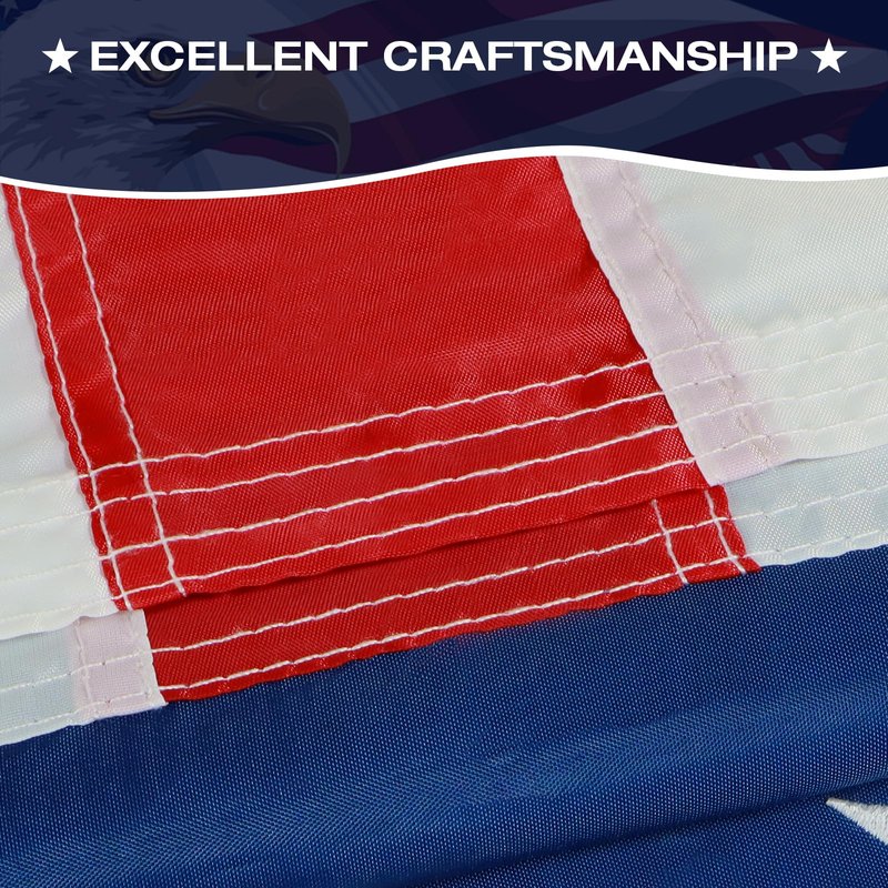 American Flags for Outside 3x5 Ft American Flag Outdoor Heavy Duty, USA Flag residential, US Flags High Wind Embroidered Stars, Sewn Stripes, Thick Spun Polyester UV Fade Resistant, Brass Grommets