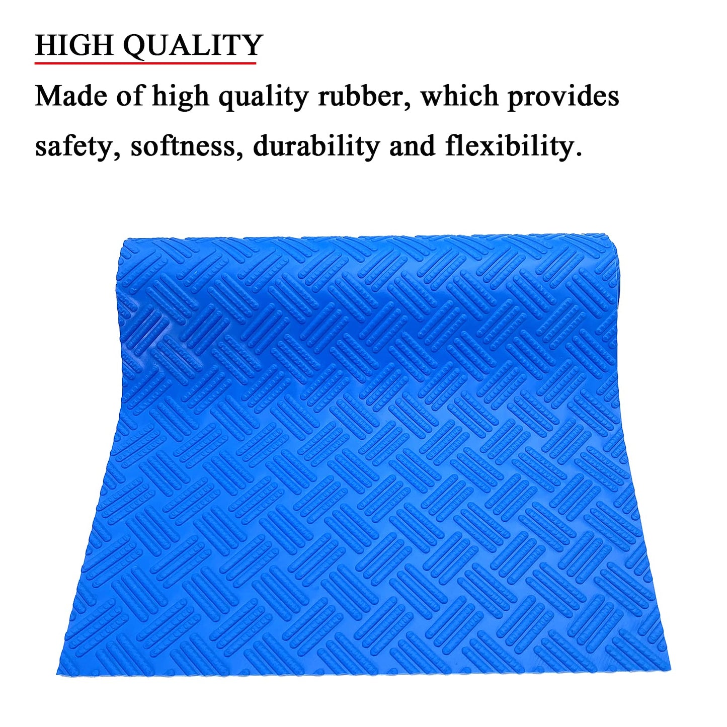 SKARUMMER Swimming Pool Ladder Mat - Protective Pool Ladder Pad Step Mat with Non-Slip Texture, Blue Medium Pool Step Mat, Pool Liner Protection Mat 36 inch X 17 inch