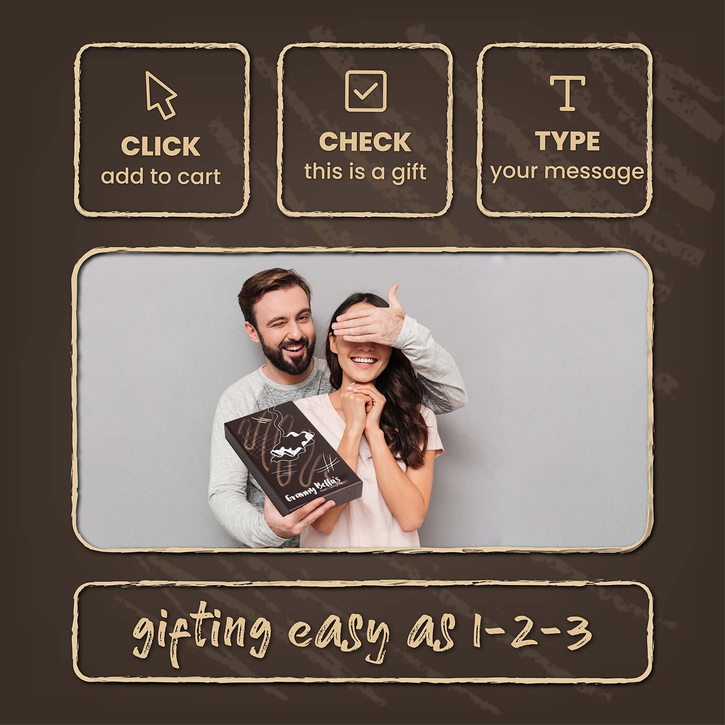 Granny Bellas Mothers Day 5 Chocolate Covered Wafers for Girlfriend, Boyfriend, Him, Her Gift Basket, Spring Treats Prime Dairy Chocolate Cookie Gifts Baskets, Delivery for Mother, Mom, Grandmother, Grandma, Wife, Sister, Daughter