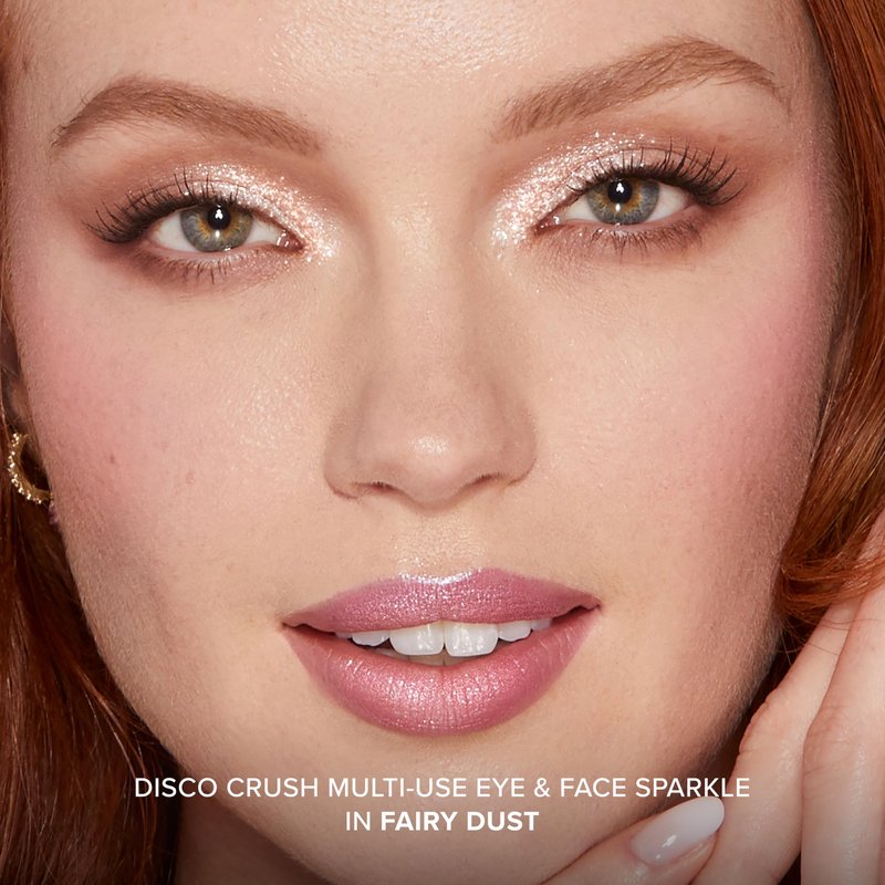 Too Faced Disco Crush High Shine Glitter Multi-Use Eye + Face Sparkle | Creamy, Iridescent, Multichrome Face & Eyeshadow Glitter, 0.05 Ounce