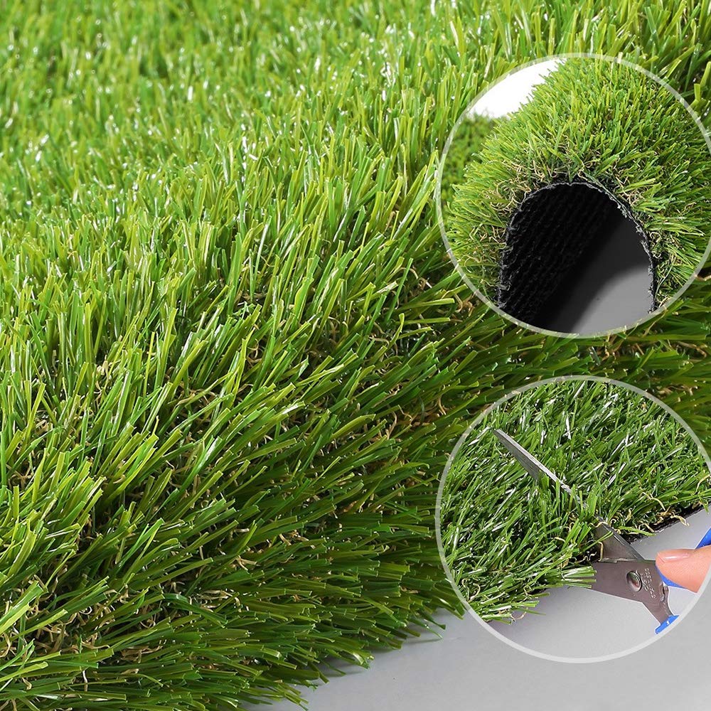 Griclner Artificial Grass Lawn Turf 10 FT x 20 FT(200 Square FT) 0.8inch Realistic Synthetic Grass Mat, Indoor Outdoor Garden Lawn Landscape for Pets,Fake Faux Grass Rug with Drainage Holes