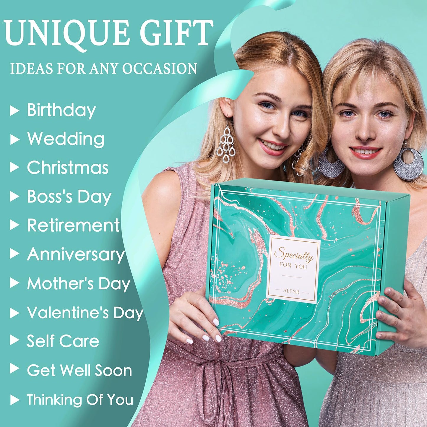 Birthday Gifts for Women, Mothers Day Spa Gifts for Mom from Daughter, Self Care Get Well Soon Gift Baskets for Her Sister Wife Girlfriend Ocean Relaxing Spa Care Package w/Blanket 40 OZ Tumbler