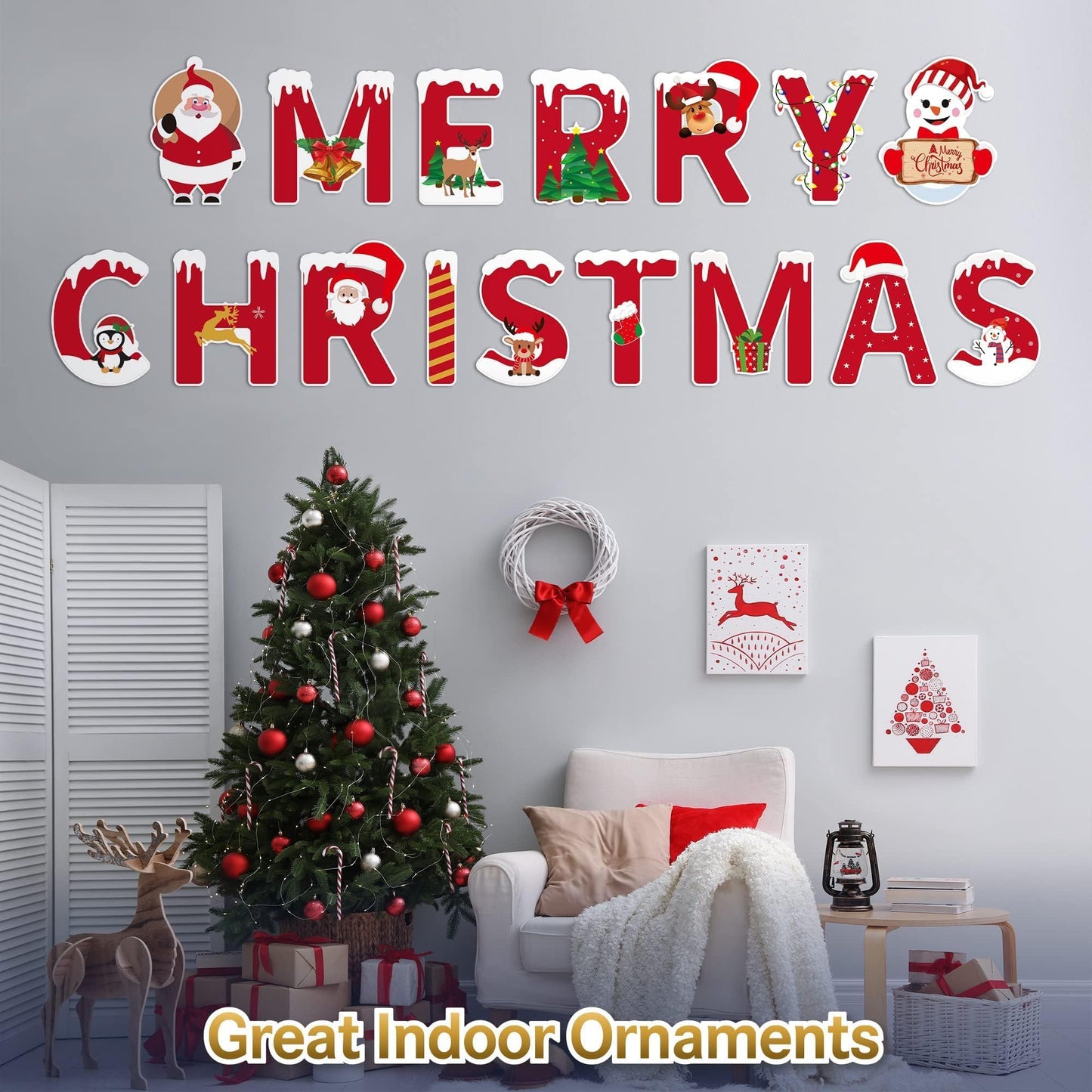 16 Pcs Merry Christmas Yard Signs Stakes Decoration Novel All Weatherproof Outdoor Christmas Lawn Garden Signs Decorations 32PCS Stakes Thickened Corrugated Yard Signs Easy Install
