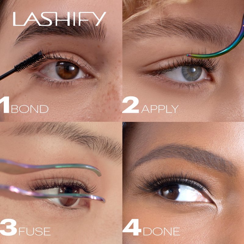 Lashify Bold Plus+ 8mm Gossamer Eyelash Extensions Refill in Black, Easy DIY False Lashes for the Most Delicate, Natural and Long Lasting Look