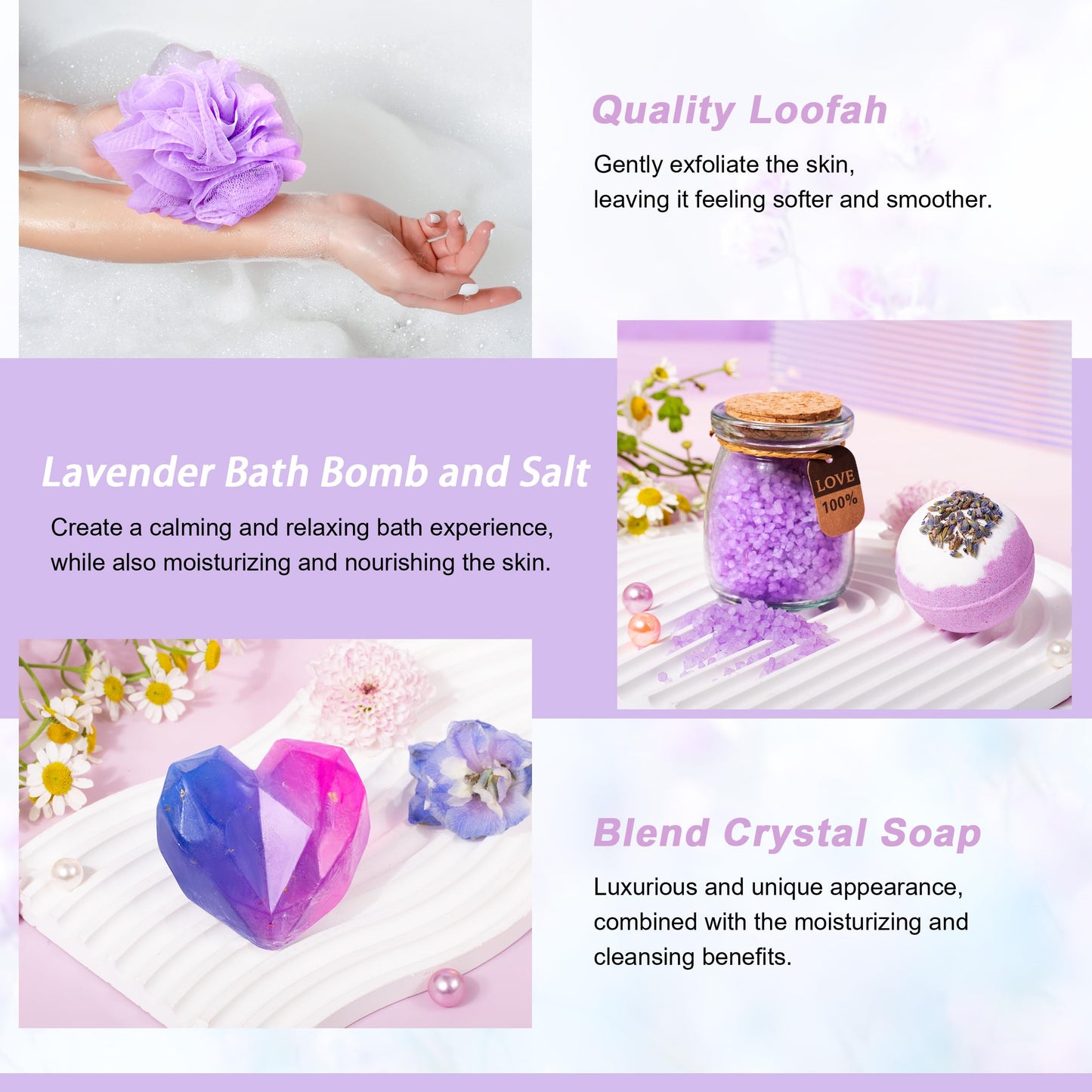 LUCOTIYA Birthday Gifts for Women, Gift Basket for Women Wine Tumbler Self Care Package Gifts for Women, Mom, Bestie, Her, Sister, Wife, Auntie, Thank You Gifts for Women, AM6ZL