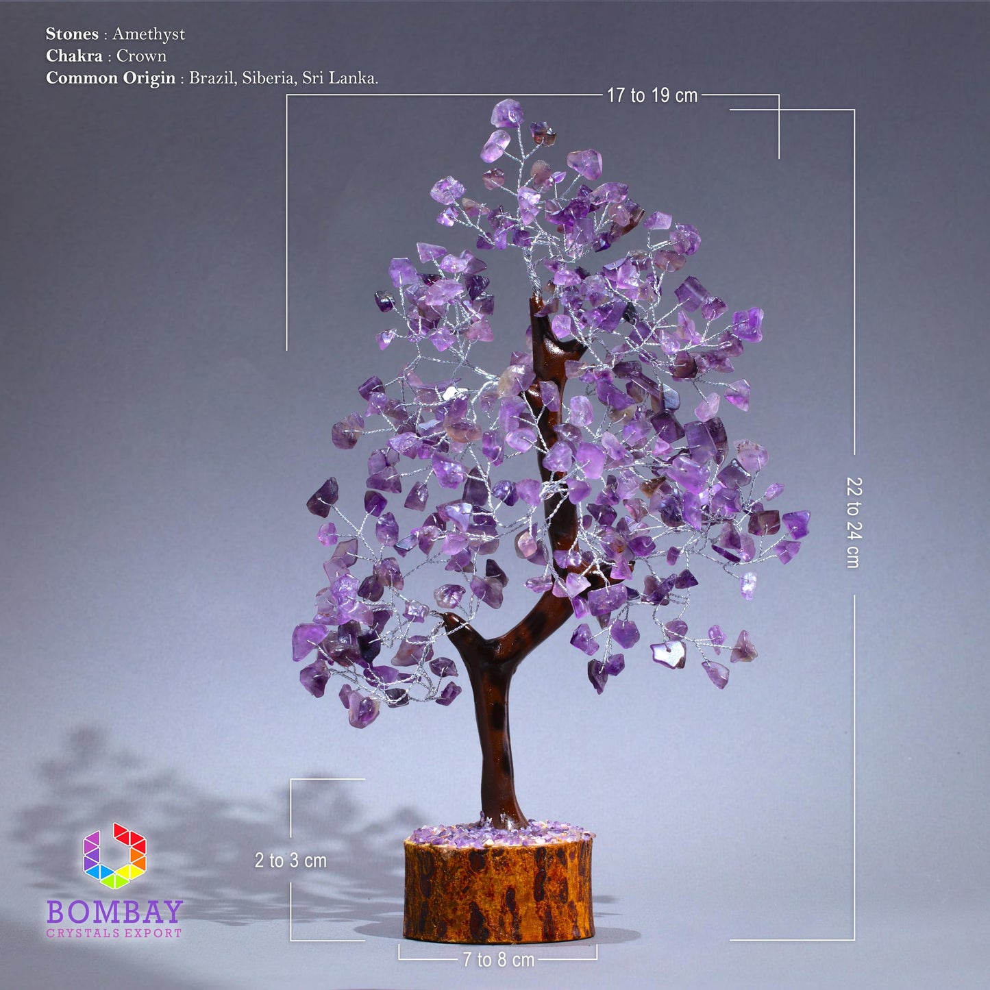 Amethyst Crystal of Life with Silver Wire, Feng Shui Gemstone Bonsai Chakra Tree for Healingof Life Decor, Spiritual Crystal Gifts for Women and Men, Moneyfor Meditation and Reiki