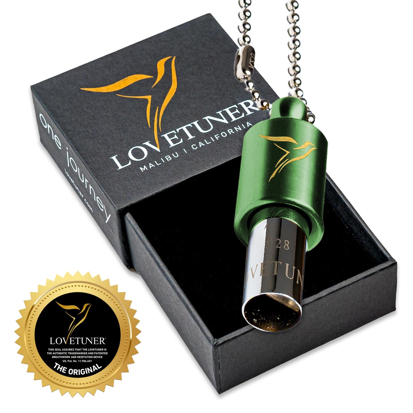 LOVETUNER 528Hz Breathing Necklace for Stress Relief, Mindfulness & Meditation | Sound Healing Whistle for Anxiety, Focus, Calm & Relaxation | Emotional Wellness, Inner Peace & Balance Necklace